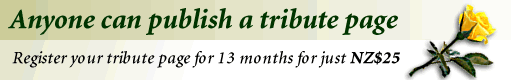 Anyone can publish a tribute page